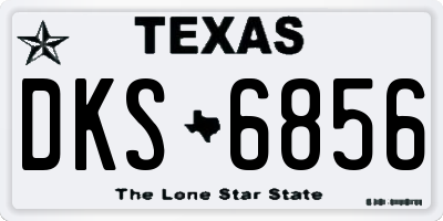 TX license plate DKS6856