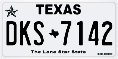 TX license plate DKS7142