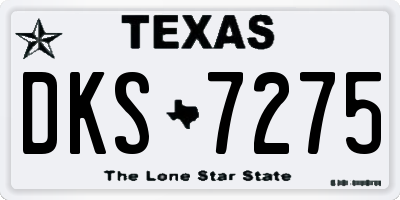 TX license plate DKS7275