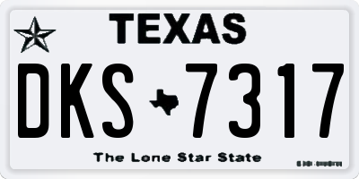 TX license plate DKS7317