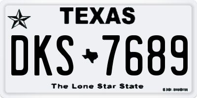 TX license plate DKS7689