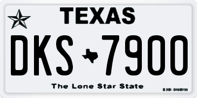 TX license plate DKS7900