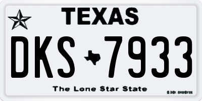 TX license plate DKS7933