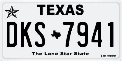 TX license plate DKS7941