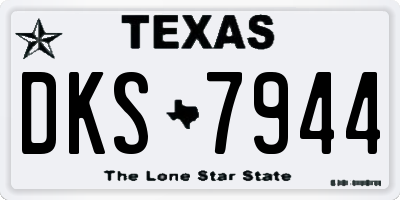 TX license plate DKS7944
