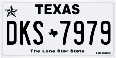 TX license plate DKS7979