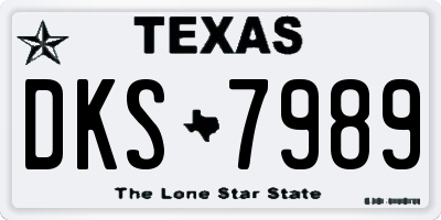TX license plate DKS7989