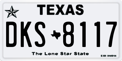 TX license plate DKS8117