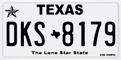 TX license plate DKS8179