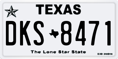 TX license plate DKS8471