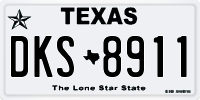 TX license plate DKS8911