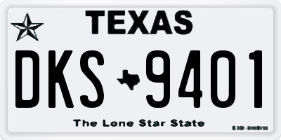 TX license plate DKS9401