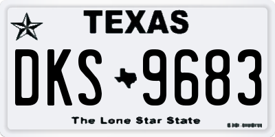 TX license plate DKS9683