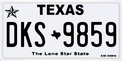 TX license plate DKS9859
