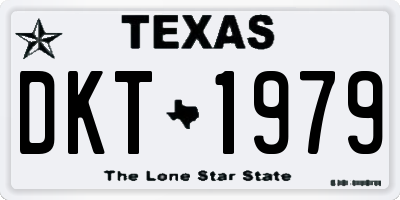 TX license plate DKT1979