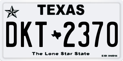 TX license plate DKT2370