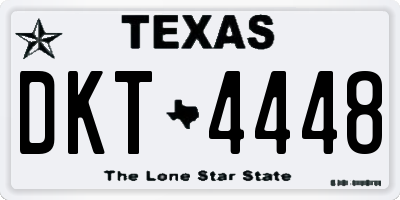 TX license plate DKT4448