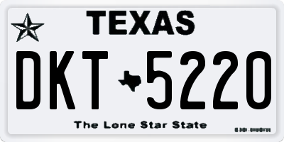 TX license plate DKT5220