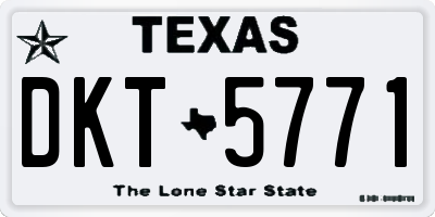 TX license plate DKT5771