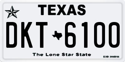 TX license plate DKT6100
