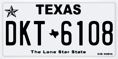 TX license plate DKT6108