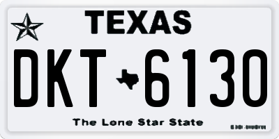 TX license plate DKT6130