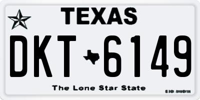 TX license plate DKT6149