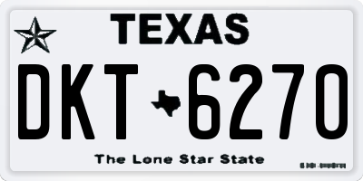TX license plate DKT6270