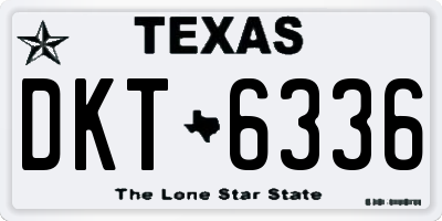 TX license plate DKT6336