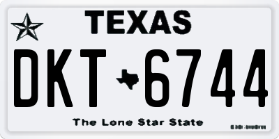 TX license plate DKT6744