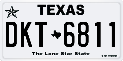 TX license plate DKT6811
