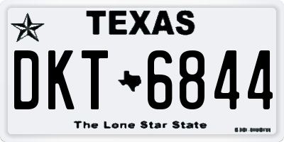 TX license plate DKT6844