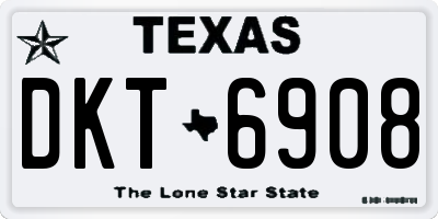 TX license plate DKT6908