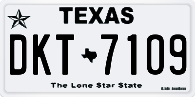 TX license plate DKT7109