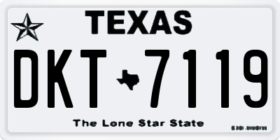 TX license plate DKT7119