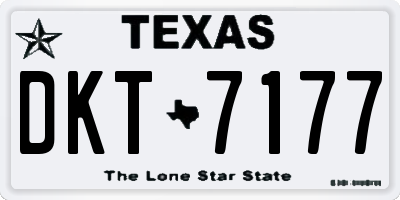 TX license plate DKT7177