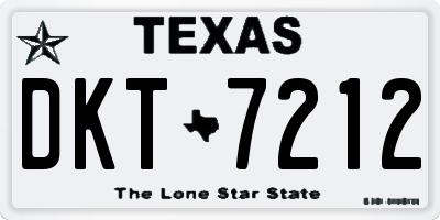 TX license plate DKT7212