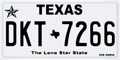 TX license plate DKT7266