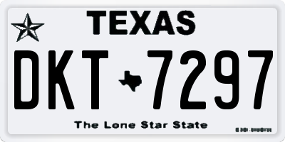 TX license plate DKT7297