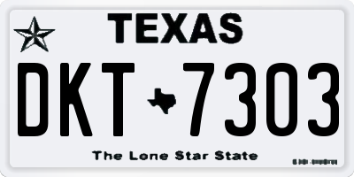 TX license plate DKT7303