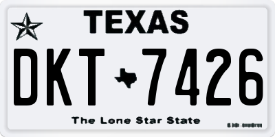 TX license plate DKT7426
