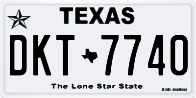 TX license plate DKT7740