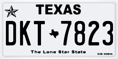 TX license plate DKT7823