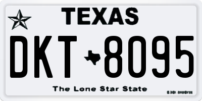 TX license plate DKT8095
