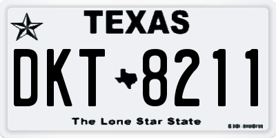 TX license plate DKT8211