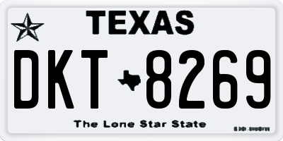 TX license plate DKT8269