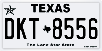 TX license plate DKT8556