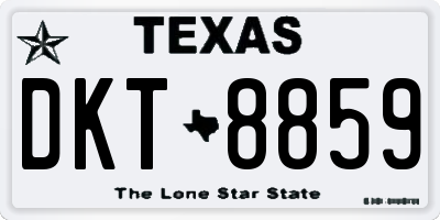 TX license plate DKT8859