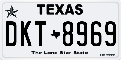 TX license plate DKT8969
