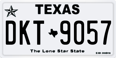 TX license plate DKT9057